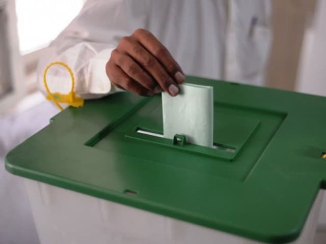 voter with a ballot paper